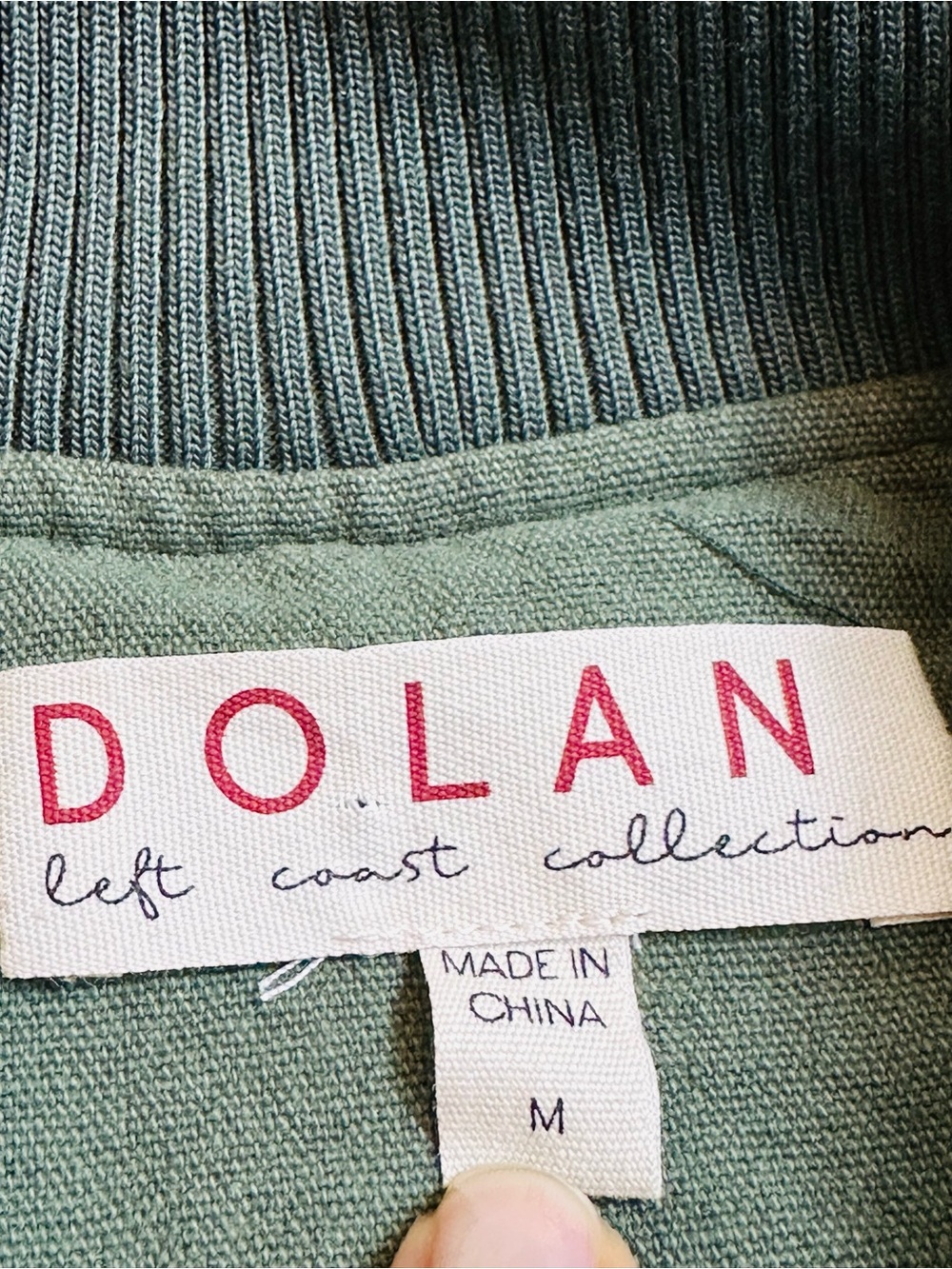 Anthropologie Dolan Jacket Womens Sz M Olive Canvas Puff Sleeve Bomber Zip - Picture 8 of 10